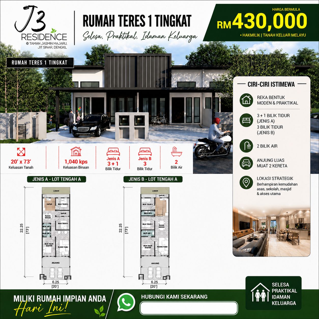 Rumah Teres Setingkat (Baru) Dengkil Selangor